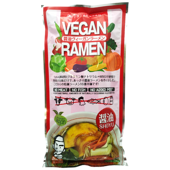 Kurata Shokuhin - Fideos ramen vegetales con salsa de soja 236g
