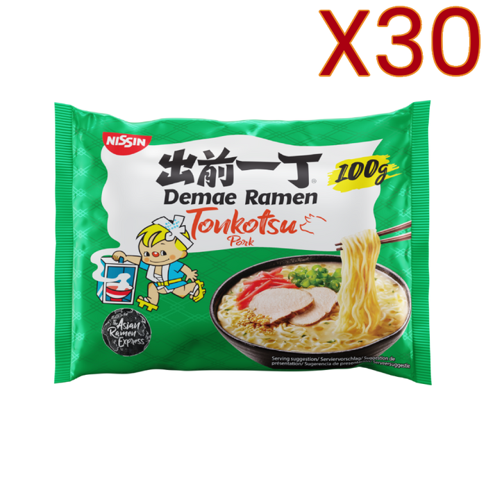 日清　出前一丁　とんこつ 100g/500ml x30 BUNDLE