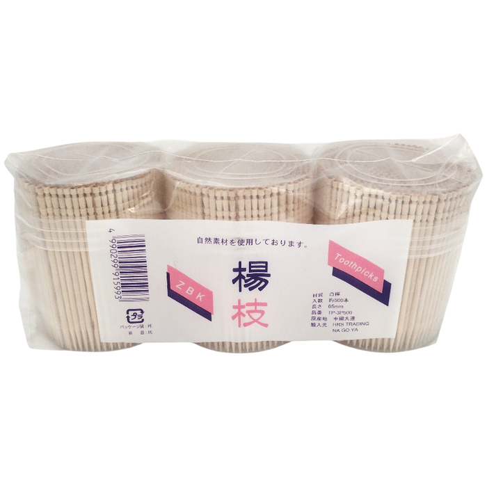 Thin wooden toothpick size 6.5cm