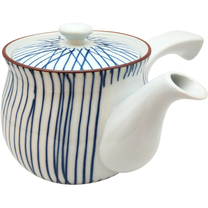 Japanese teapot with pinstriped handle 620ml