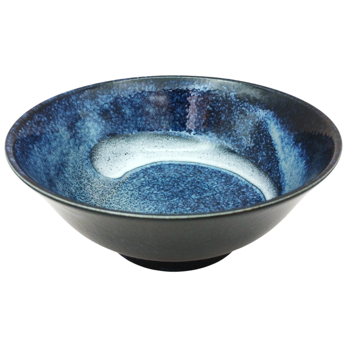 Cuenco de cerámica azul 21,3 x 8,7 cm