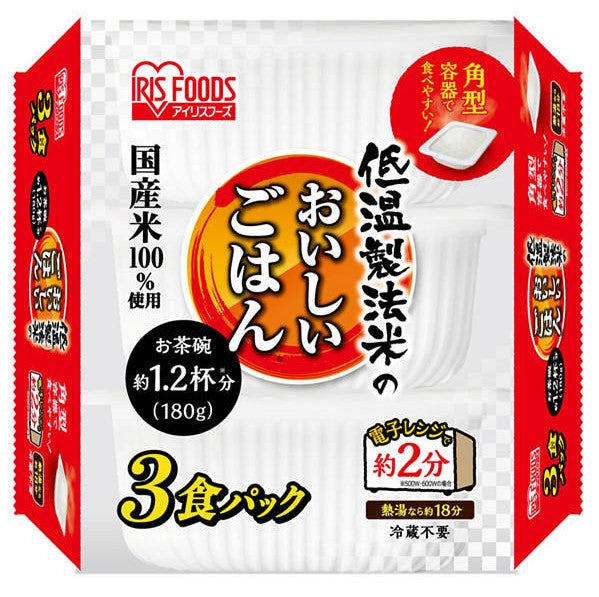 IRIS OYAMA TEION SEIHO MÖGLICHE KEINE OSHIIGOHAN KOKUSANMAI 100% -3x180 g
